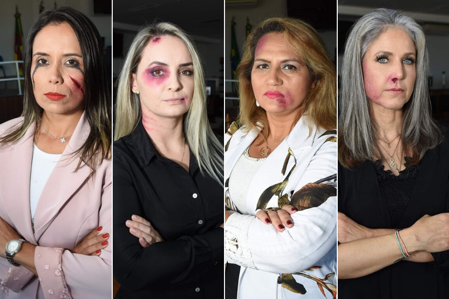 Em casamento coletivo, fotografias sobre violência contra mulher são retiradas da Câmara; entenda o caso
