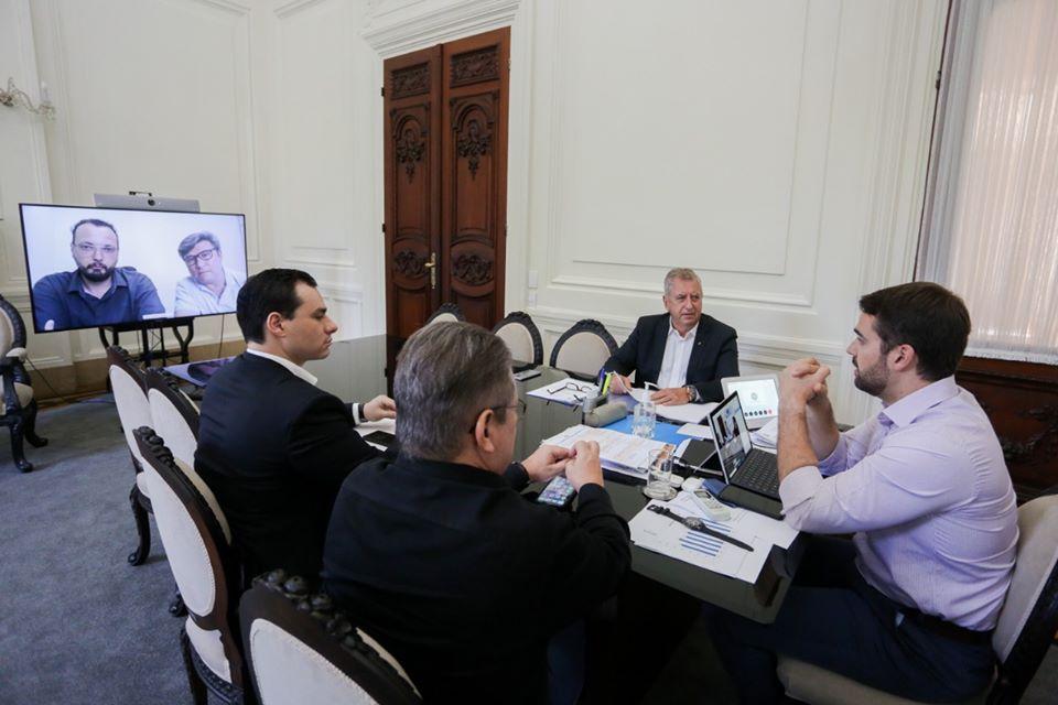 Prefeito de Guaíba se reúne com Governador Eduardo Leite e vice para tratar a abertura do comércio