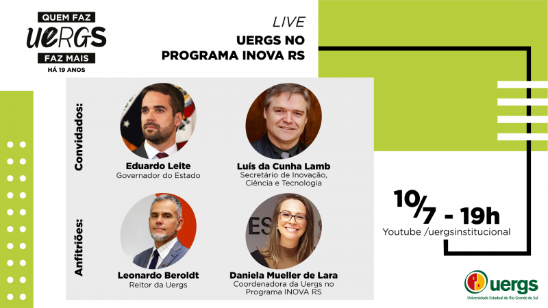 Com unidade em Guaíba, Uergs realiza live para comemorar 19 anos de criação, nesta sexta, às 19h
