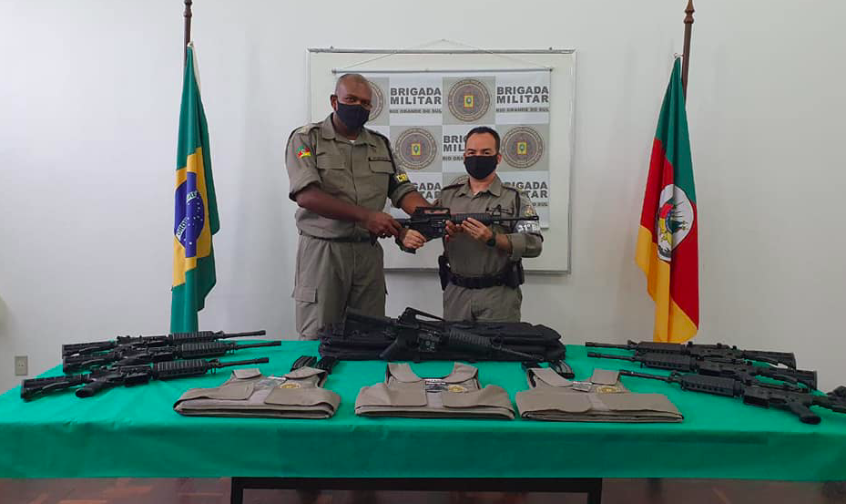 BM recebe 18 novos fuzis para utilizar em Guaíba, Eldorado do Sul, Butiá e São Jerônimo