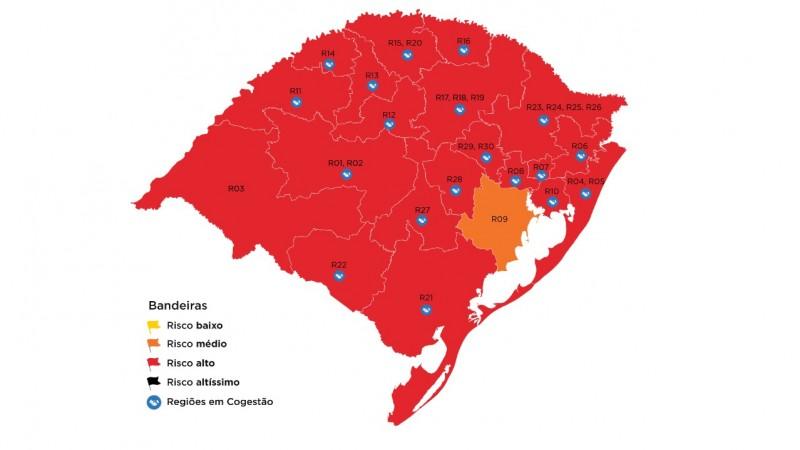 Com indeferimento de recursos, 33ª rodada permanece com 20 das 21 regiões em vermelho