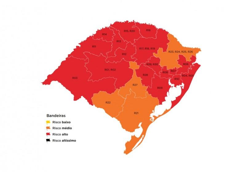 RS indefere recursos e mantém mapa definitivo com 17 bandeiras vermelhas na 38ª rodada, incluindo Guaíba