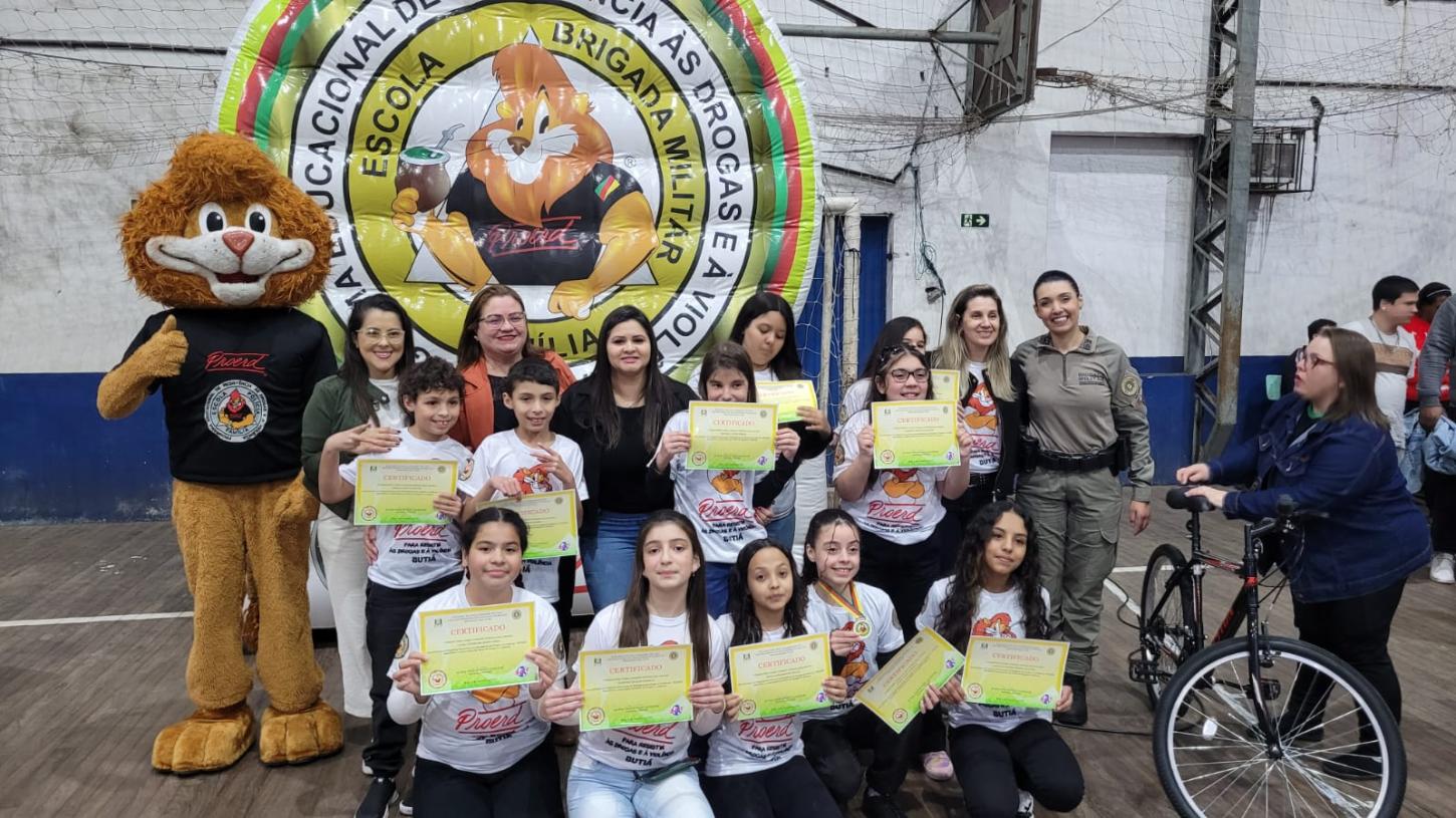 Butiá celebra formatura de 150 alunos no programa Proerd da Brigada Militar
