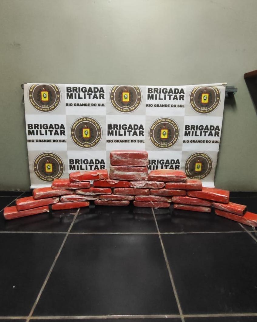 Brigada Militar apreende 23 Kg de drogas em São Jerônimo.
