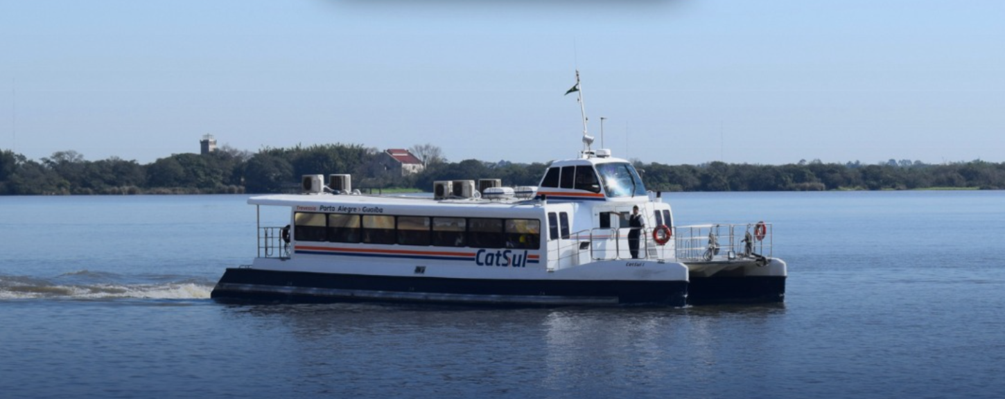 Travessia de Catamarã entre Guaíba e Porto Alegre é suspensa nesta segunda-feira