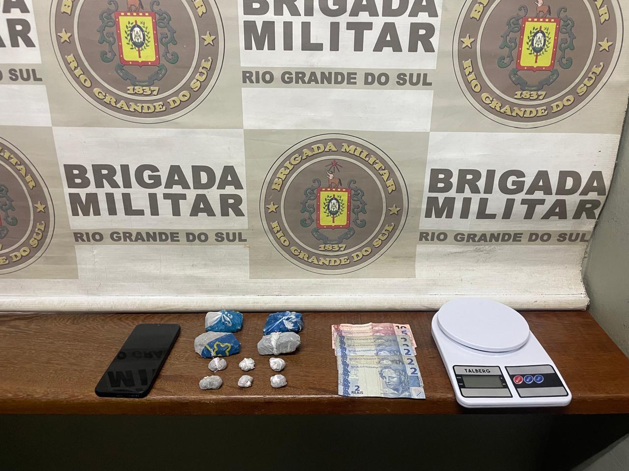 Adolescente é apreendido por tráfico de drogas em Charqueadas pela Brigada Militar