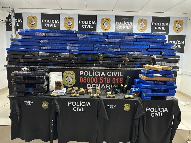 Polícia Civil apreende mais de 100 kg de drogas e arma em operação em São Leopoldo