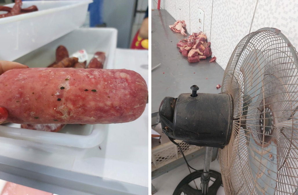 Força-Tarefa apreende 960 quilos de produtos impróprios, incluindo carne congelada vencida em 2022