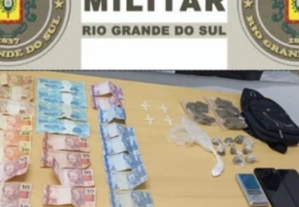 Mulher com cinco antecedentes por tráfico de entorpecentes é presa pela Brigada Militar em Guaíba