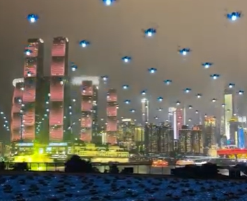 Espetáculos de luzes com drones viram tendência e substituem pirotecnia tradicional na China