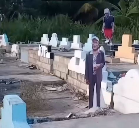 Cemitério na Jamaica adota retratos em tamanho real sobre túmulos e chama atenção nas redes sociais