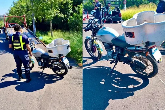 Moto com mais de R$ 25 mil em multas e 14 autuações por velocidade é recolhida em blitz