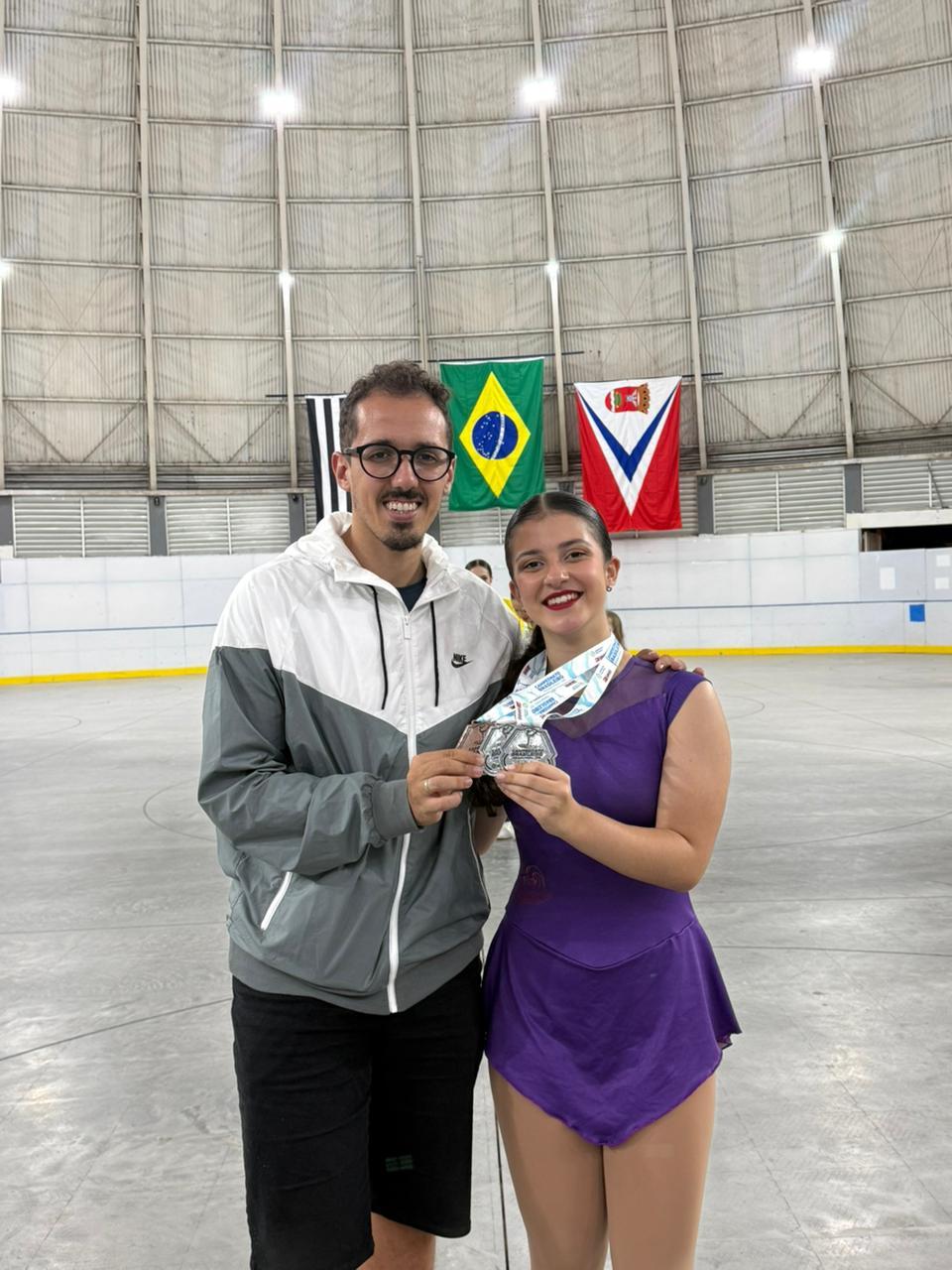 Patinadora de Guaíba conquista três medalhas no Campeonato Brasileiro