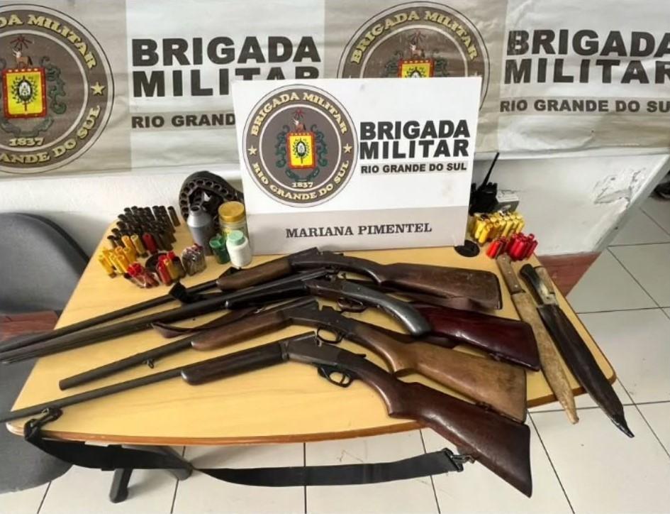 Homem é preso com quatro armas de fogo e cerca de 32 quilos de carne irregular em Mariana Pimentel