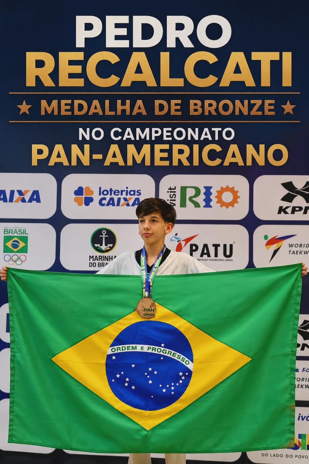 Atleta de Guaíba conquista medalha de bronze no Campeonato Pan-Americano de Taekwondo no Rio de Janeiro