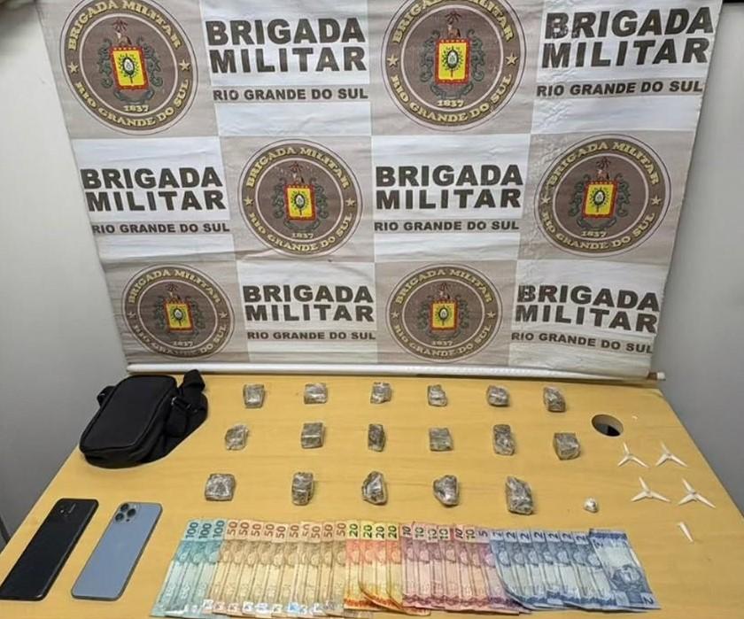 Brigada Militar prende duas pessoas por tráfico de drogas no bairro Sans Souci em Eldorado do Sul