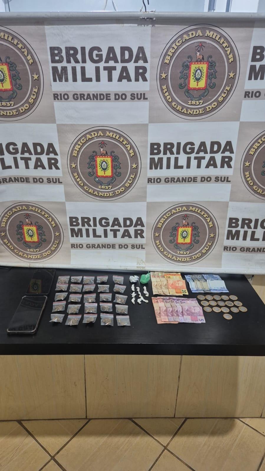 Butiá: Brigada Militar prende dois homens por tráfico de drogas