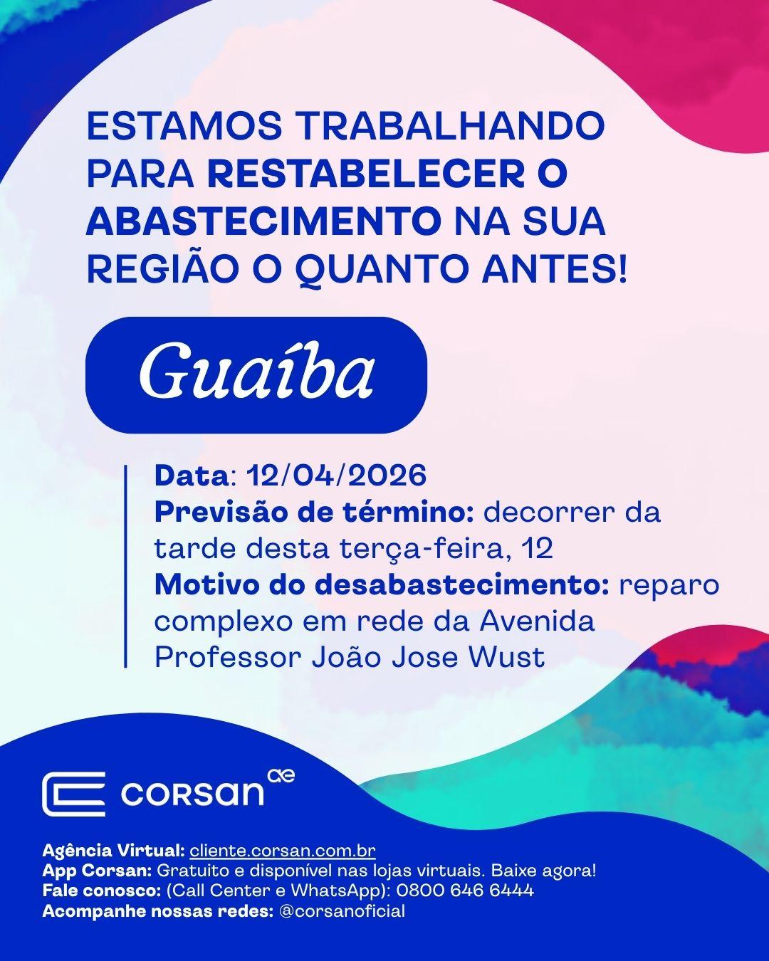 Conserto em rede da Corsan pode afetar abastecimento no bairro Colina, em Guaíba