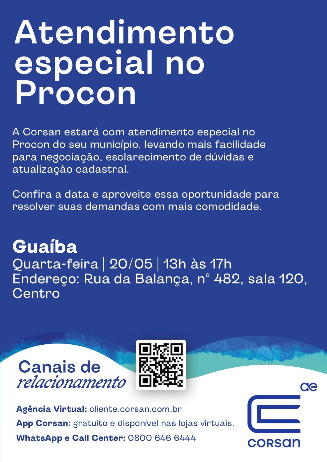 Corsan realiza atendimento especializado no Procon de Guaíba nesta quarta-feira