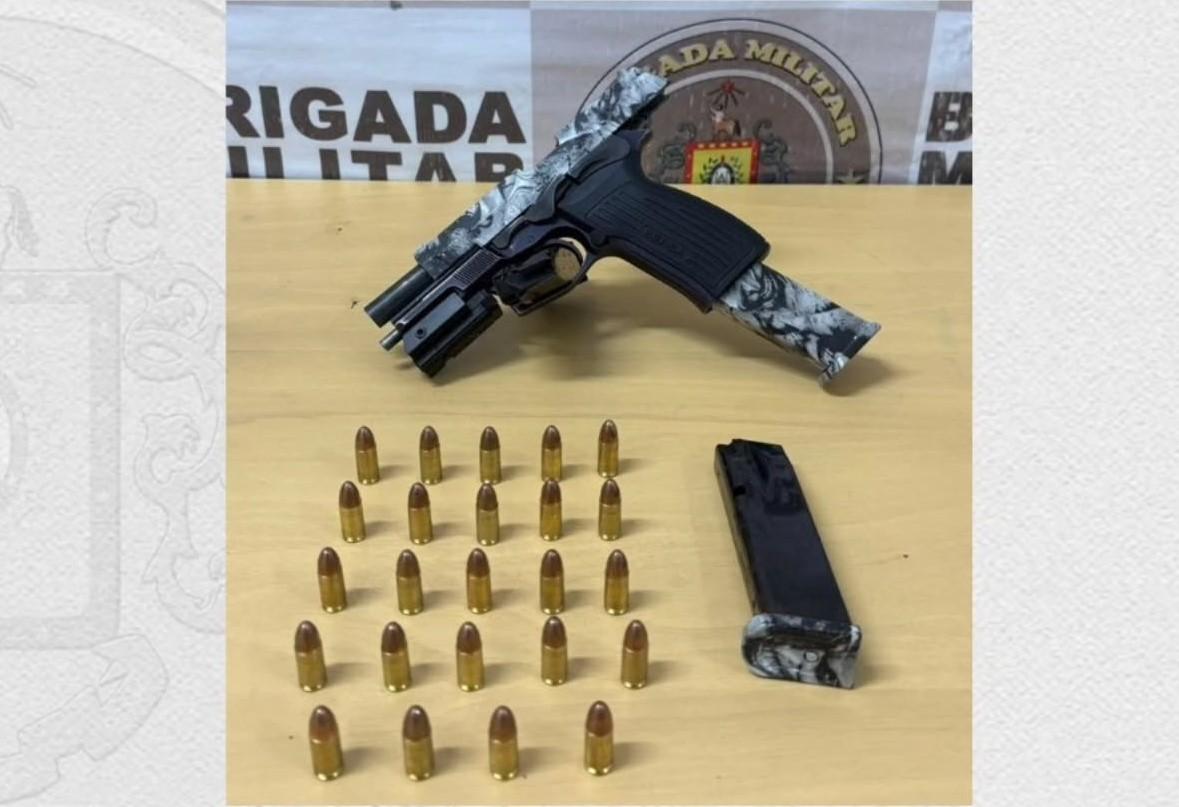 Homem é preso com arma de uso restrito durante ação da Brigada Militar em Eldorado do Sul