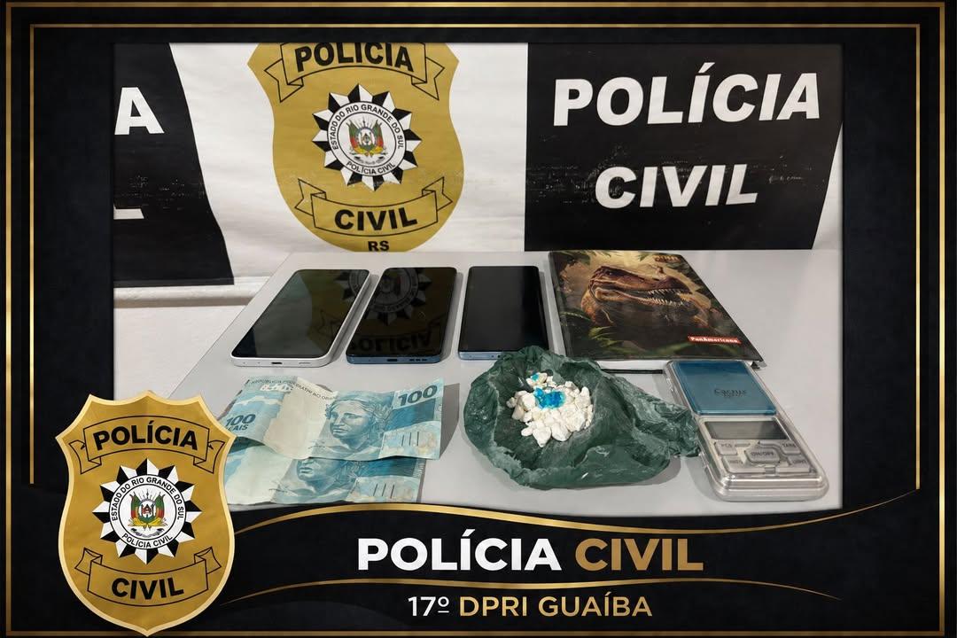 Operação da Polícia Civil termina com prisão em flagrante por tráfico de drogas em Charqueadas