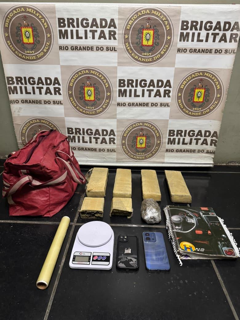 Homem é preso com quase 4 quilos de maconha em Charqueadas