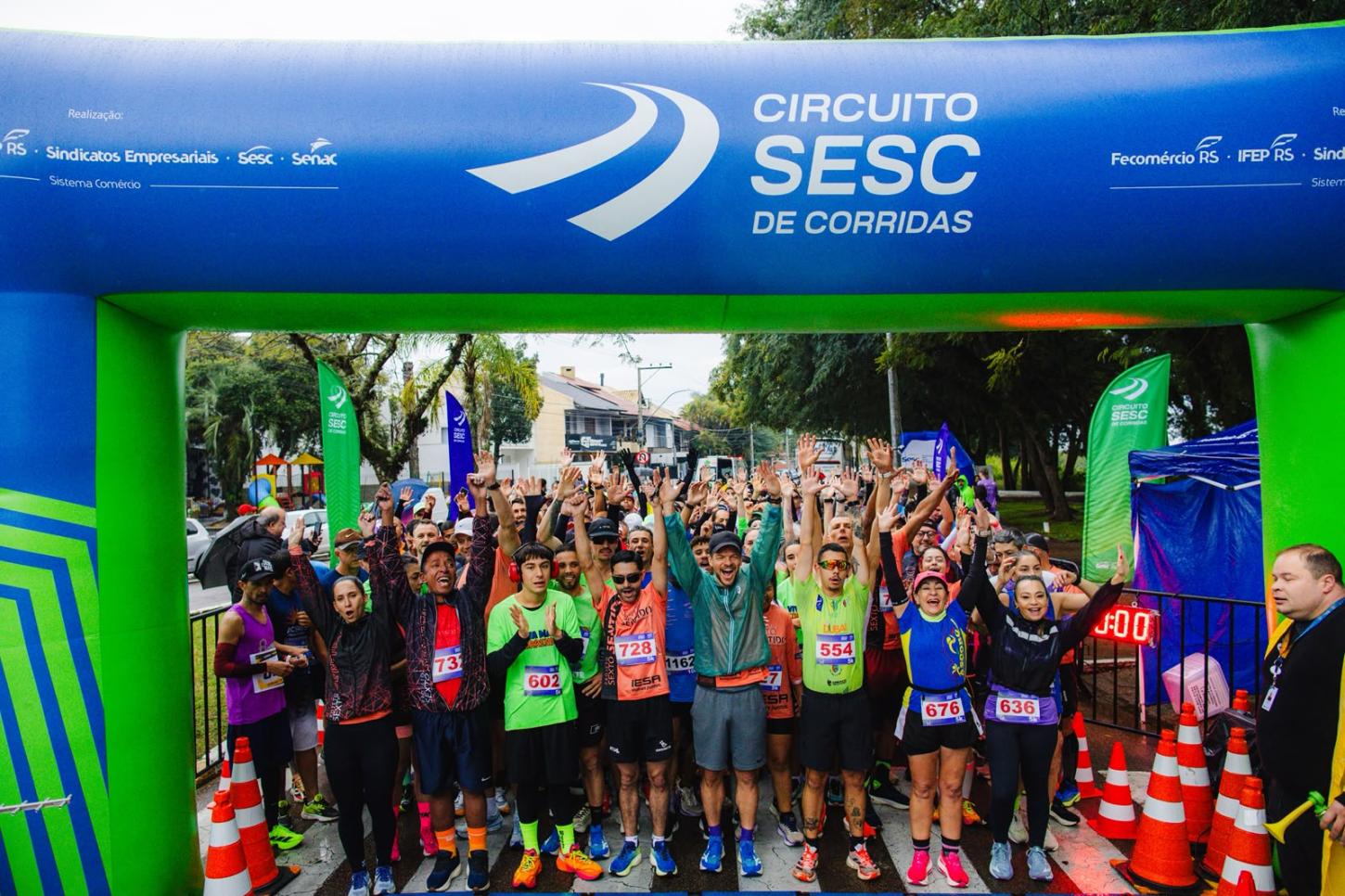Mais de 400 atletas participam de etapa do Circuito Sesc de Corridas em Guaíba