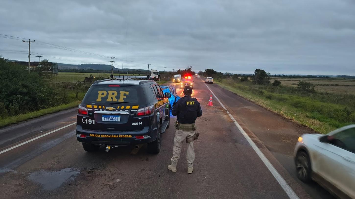 Motorista morre em colisão frontal entre carro e caminhão na BR-290, em Eldorado do Sul