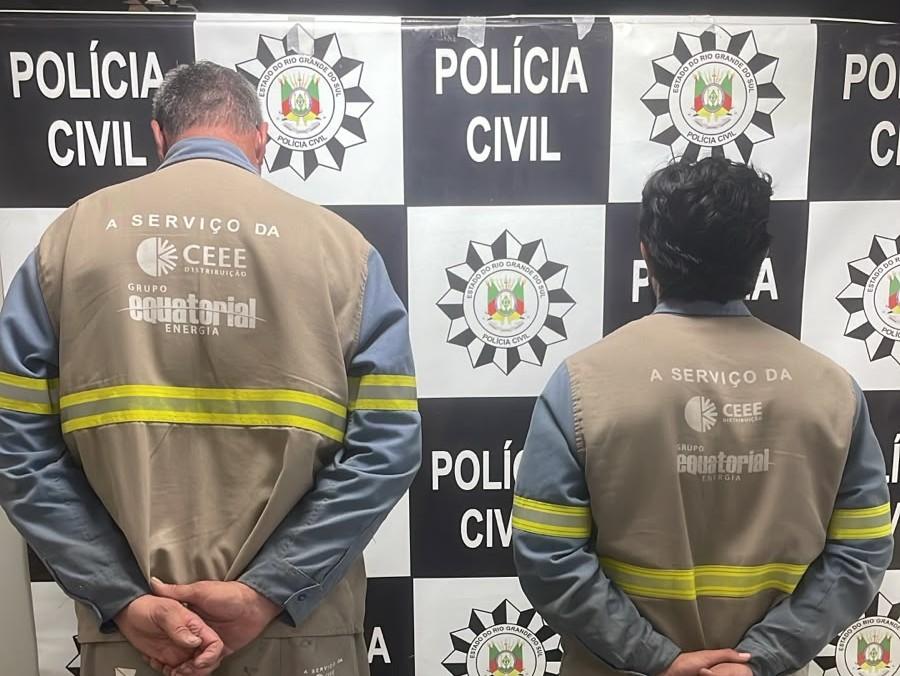 Polícia prende funcionários terceirizados da CEEE suspeitos de desviar cabos da rede elétrica na Capital