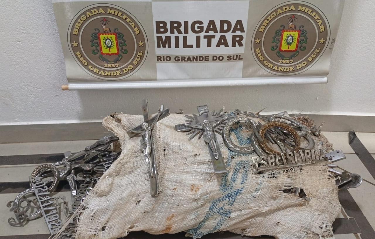 Videomonitoramento da Brigada Militar leva à prisão de homem por furto em cemitério no RS