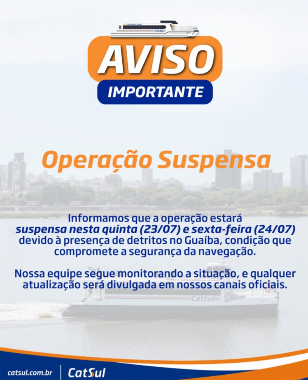 CatSul suspende operações entre Guaíba e Porto Alegre por causa de detritos no Guaíba