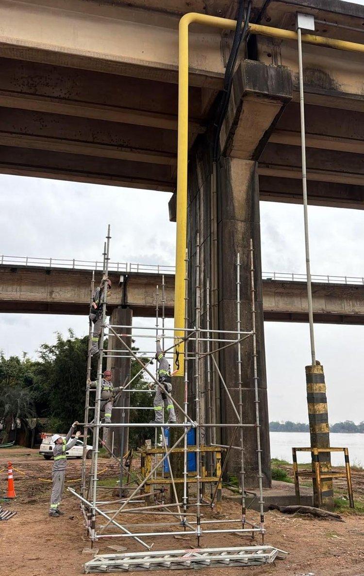 Entre Porto Alegre e Eldorado, obra de manutenção altera velocidade na ponte sobre o Rio Jacuí até o fim de 2026
