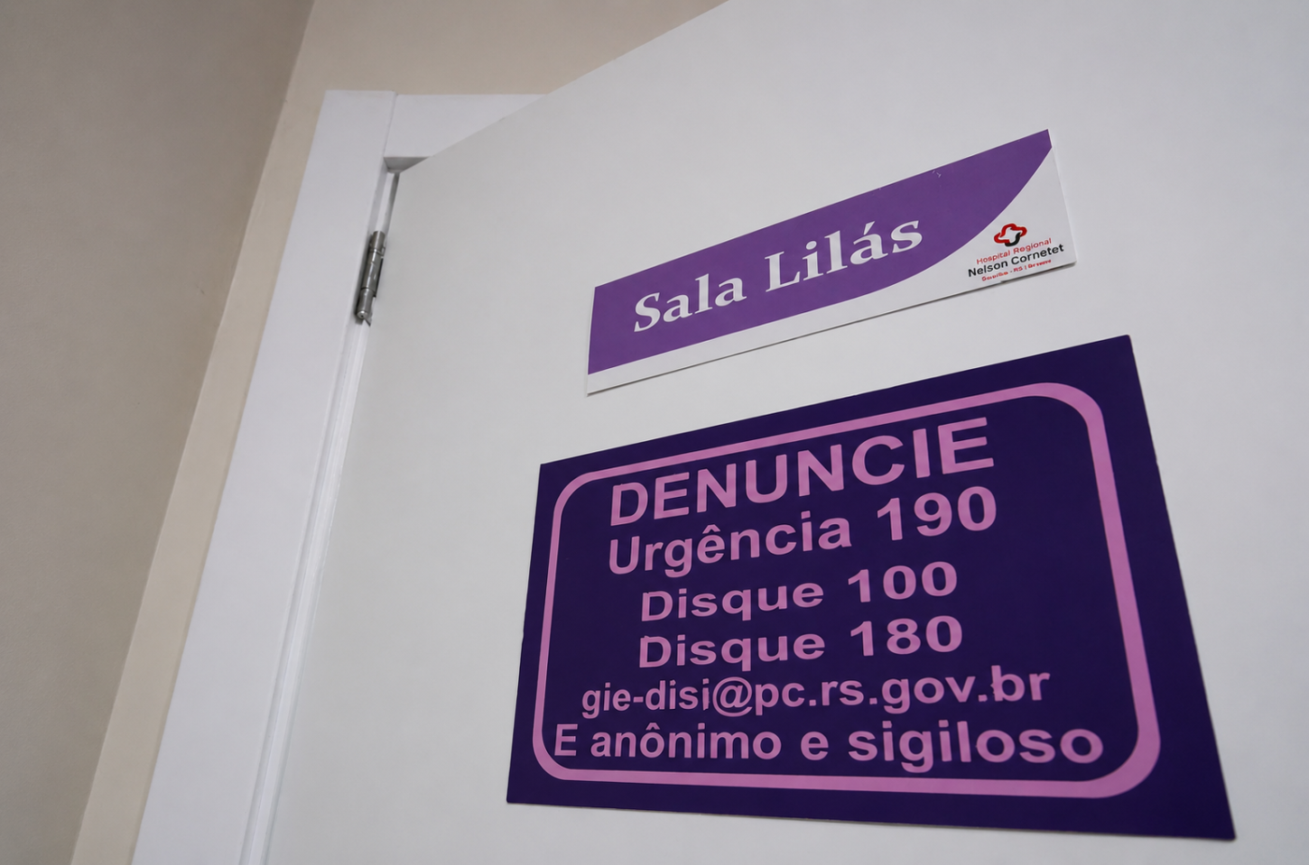 Hospital Regional Nelson Cornetet inaugura Sala Lilás para acolhimento de mulheres em situação de violência