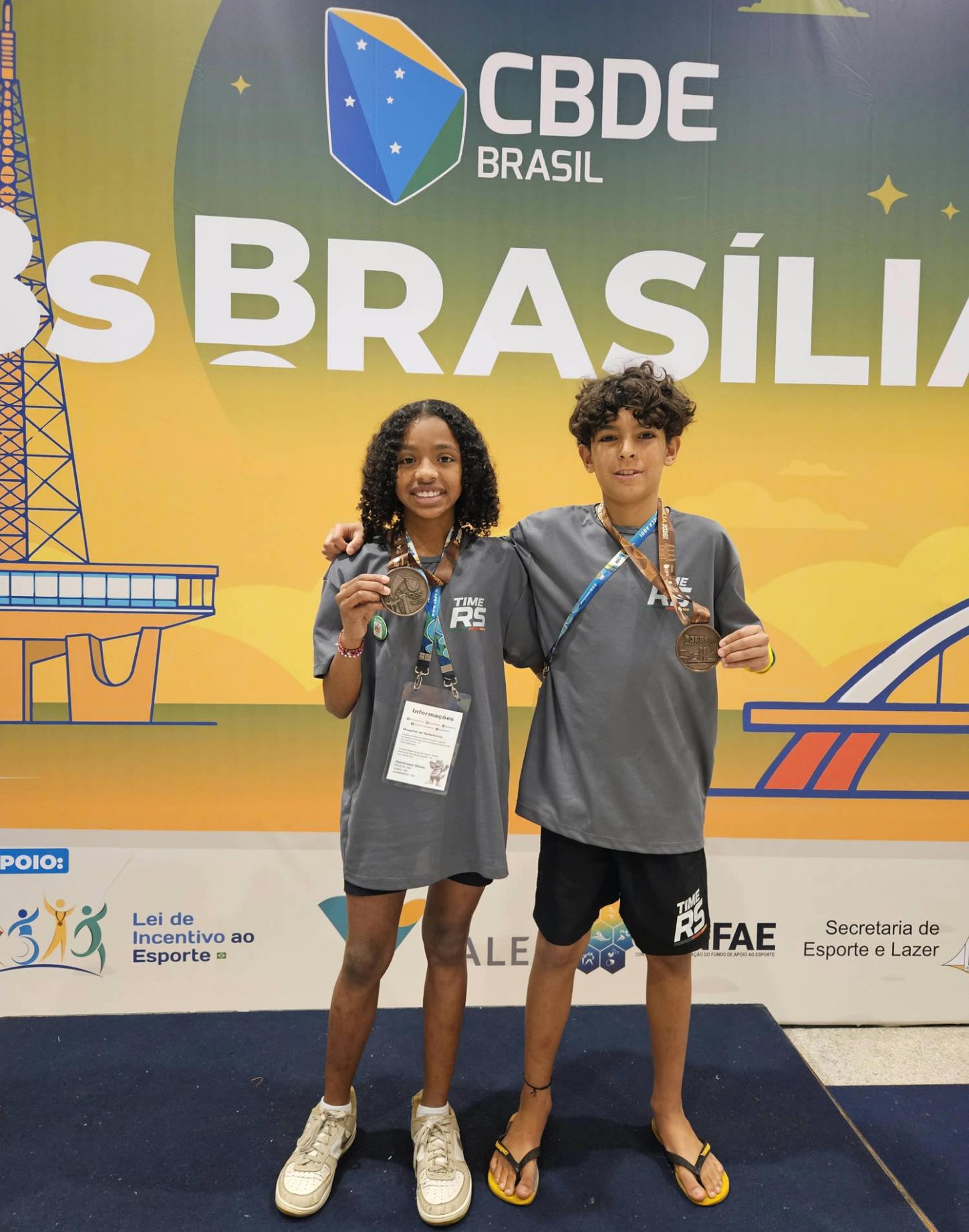Atletas de Guaíba conquistam duas medalhas de bronze no Brasileiro Estudantil em Brasília