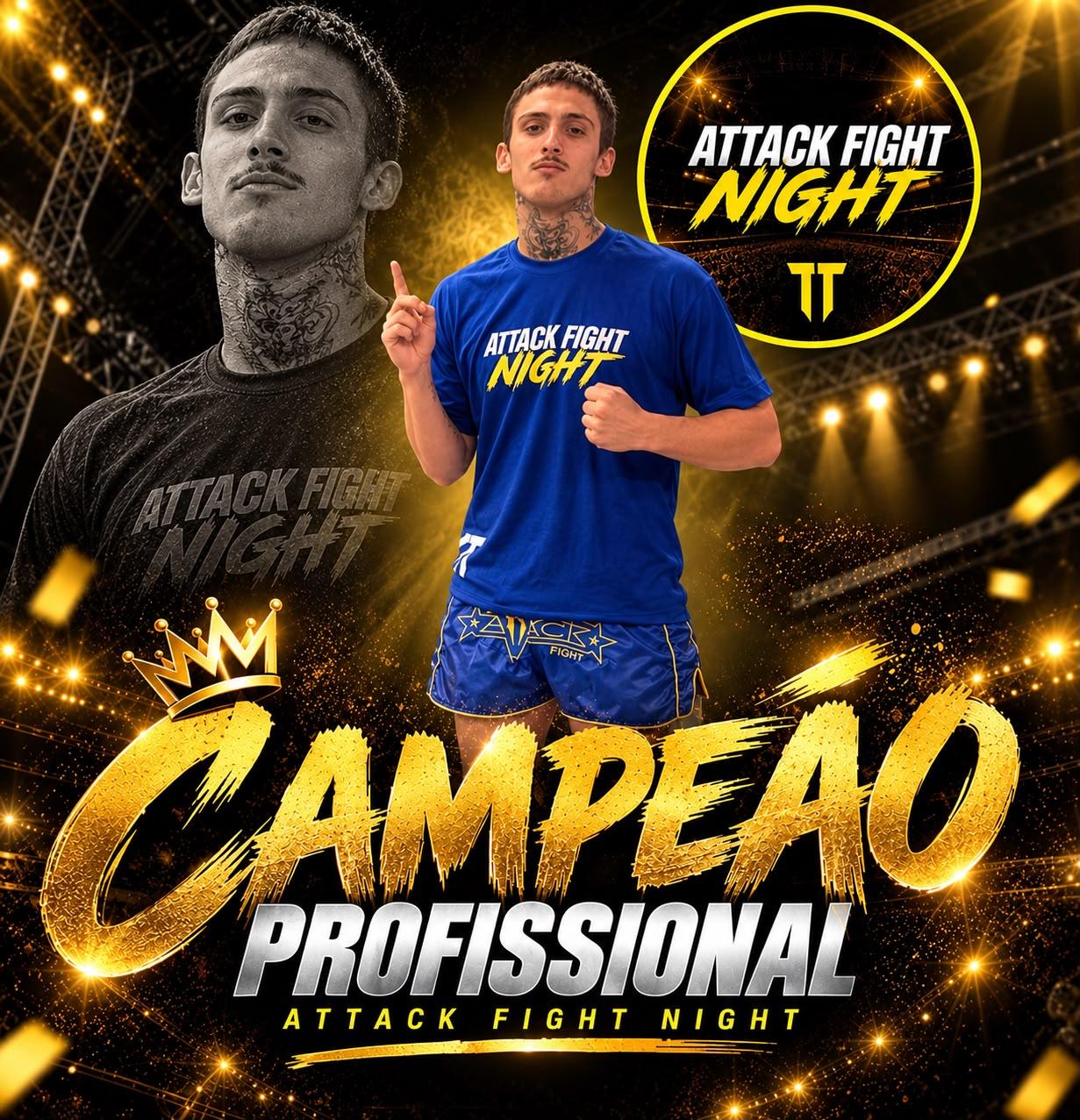 Atleta de Guaíba, Bruno Holtz vence luta profissional de Muay Thai em Canoas e mantém invencibilidade