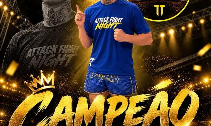 Atleta de Guaíba, Bruno Holtz vence luta profissional de Muay Thai em Canoas e mantém invencibilidade