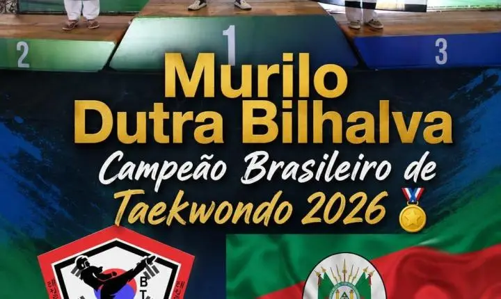 Atleta de Guaíba vence quatro lutas e conquista título de campeão brasileiro de Taekwondo em Brasília