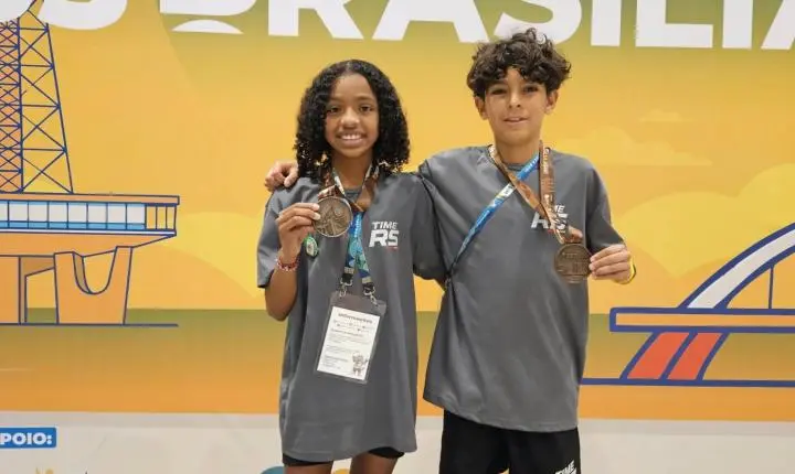 Atletas de Guaíba conquistam duas medalhas de bronze no Brasileiro Estudantil em Brasília