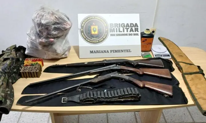 Brigada Militar prende homem por posse irregular de arma de fogo em Mariana Pimentel