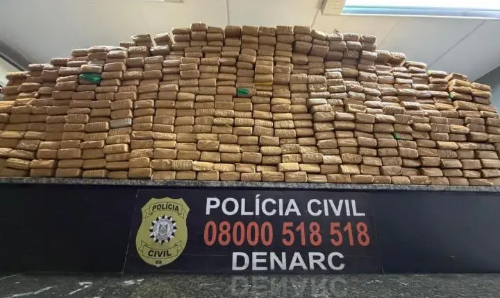 Carga com mais de 310 kg de maconha é apreendida após perseguição policial em Triunfo
