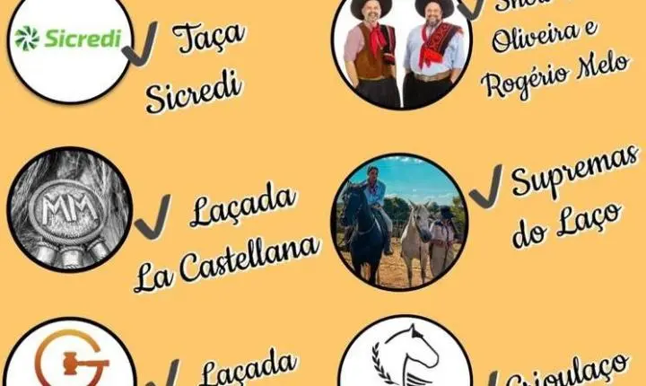 César Oliveira e Rogério Melo se apresentam no sábado no 10º Rodeio Vem Pra Guaíba Tchê