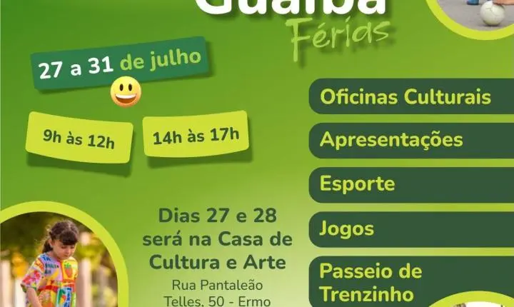 CMPC promove semana de atividades gratuitas para famílias durante as férias escolares em Guaíba