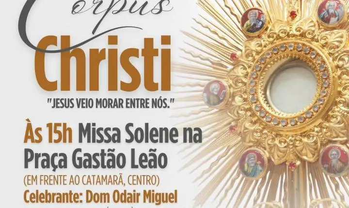 Corpus Christi terá missa campal, confecção de tapetes e procissão no Centro de Guaíba nesta quinta-feira