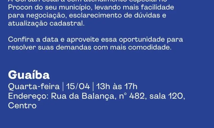 Corsan promove atendimento especializado no Procon do município
