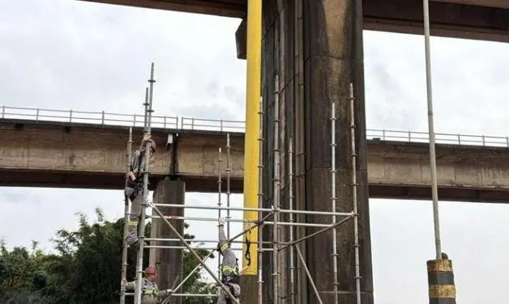 Entre Porto Alegre e Eldorado, obra de manutenção altera velocidade na ponte sobre o Rio Jacuí até o fim de 2026