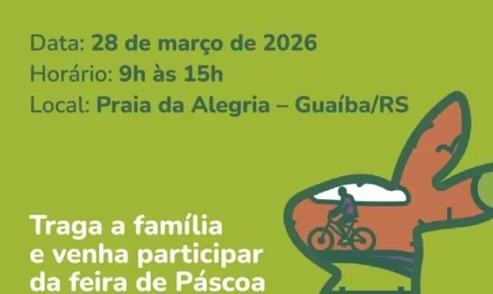Feira na Praia da Alegria marca programação de Páscoa em Guaíba neste sábado