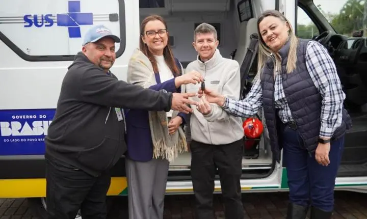 Guaíba recebe ambulância adquirida com recursos do Novo PAC para reforçar atendimento na saúde