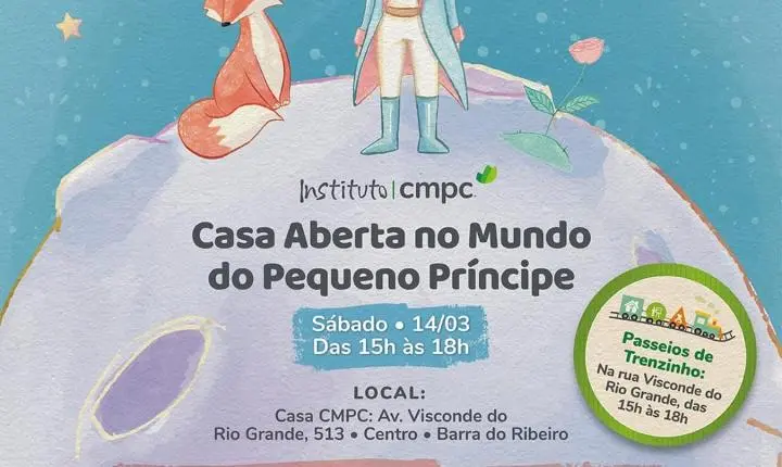 Instituto CMPC promove evento gratuito inspirado em “O Pequeno Príncipe” neste sábado em Barra do Ribeiro