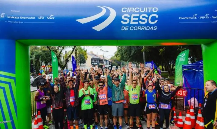 Mais de 400 atletas participam de etapa do Circuito Sesc de Corridas em Guaíba