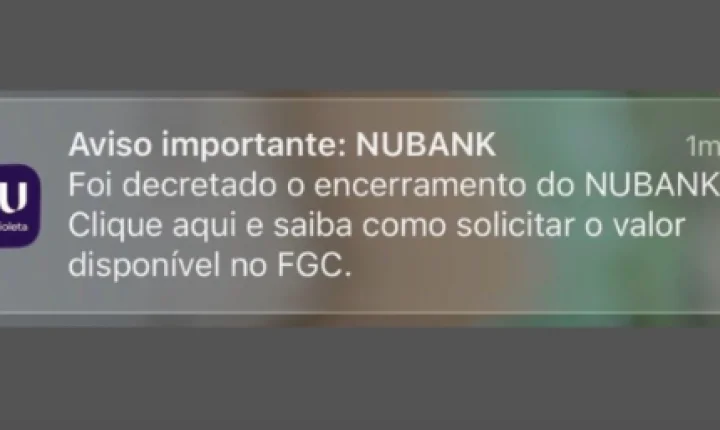 Mensagem sobre suposta liquidação do Nubank gera preocupação entre clientes; banco e BC negam encerramento